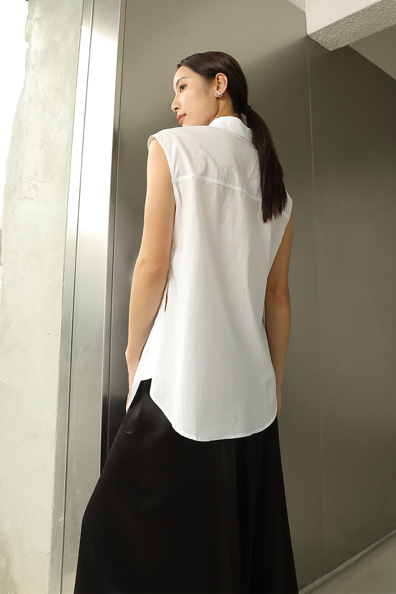 Sleeveless Shirt | White