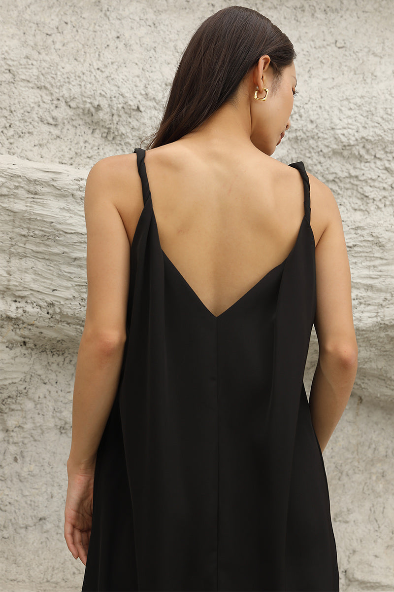 Open Back Dress | Black