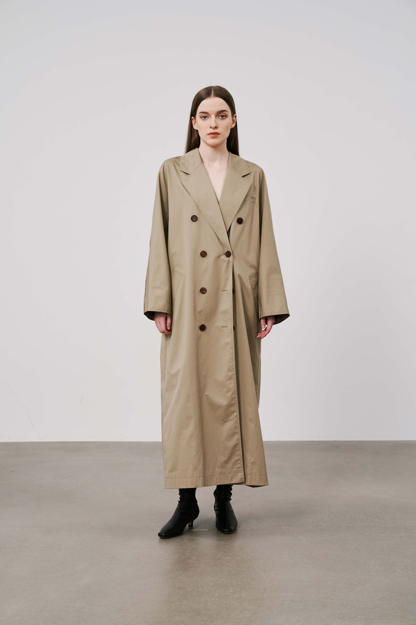 Double Breasted Trench Coat | Camel