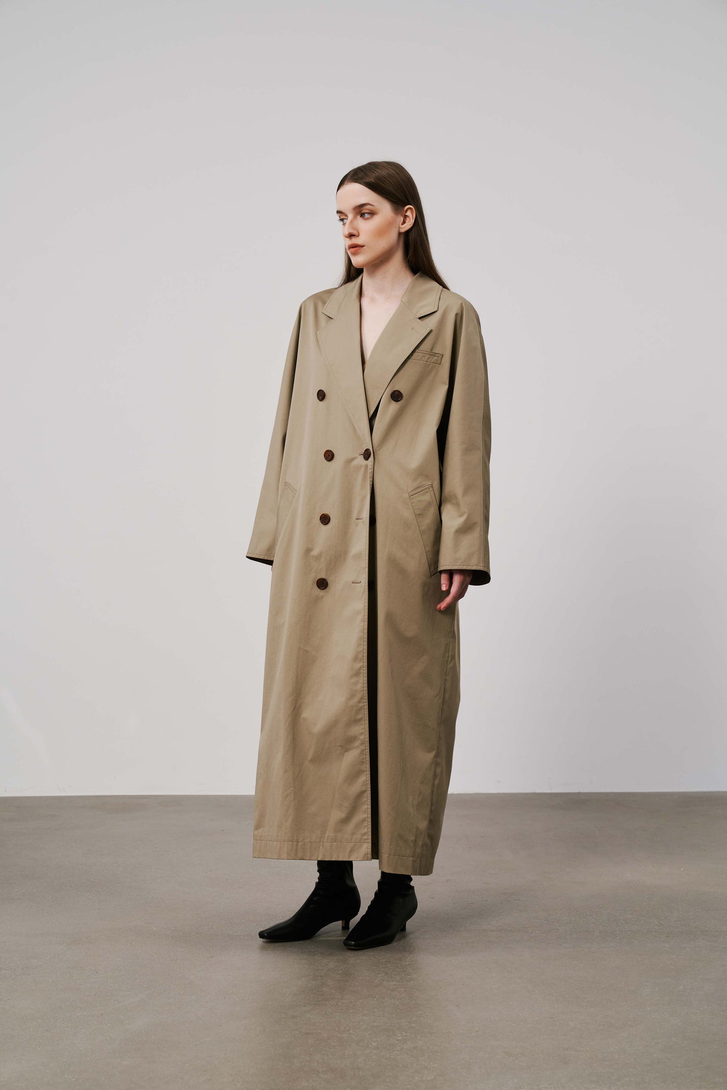Double Breasted Trench Coat | Camel