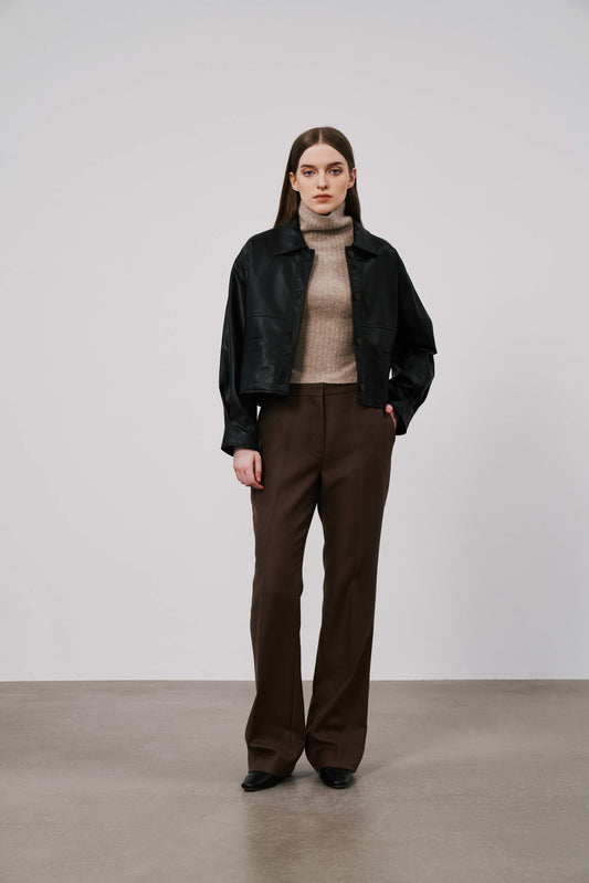 Faux Leather Jacket | Black