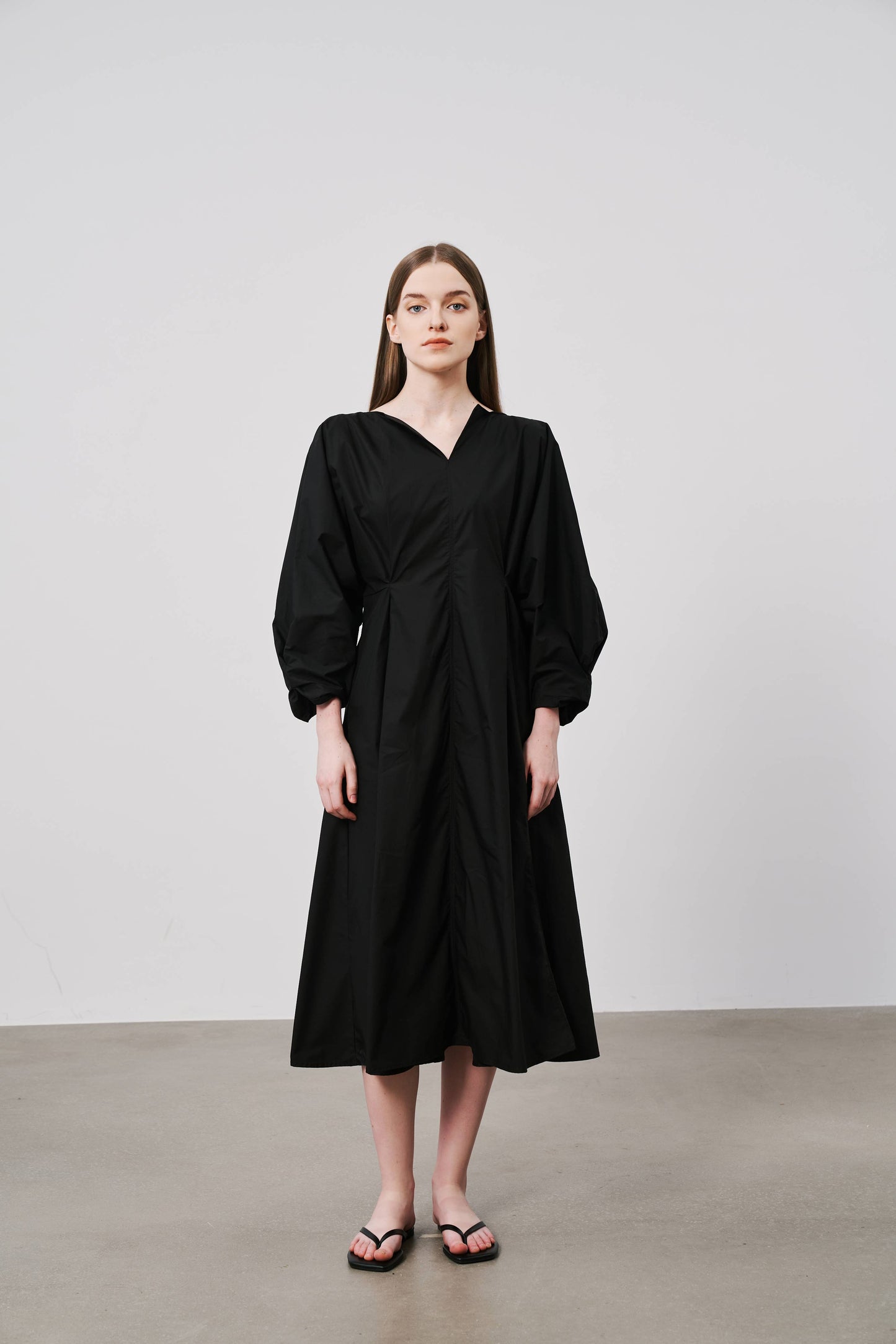 Balloon Sleeve Dress | Black