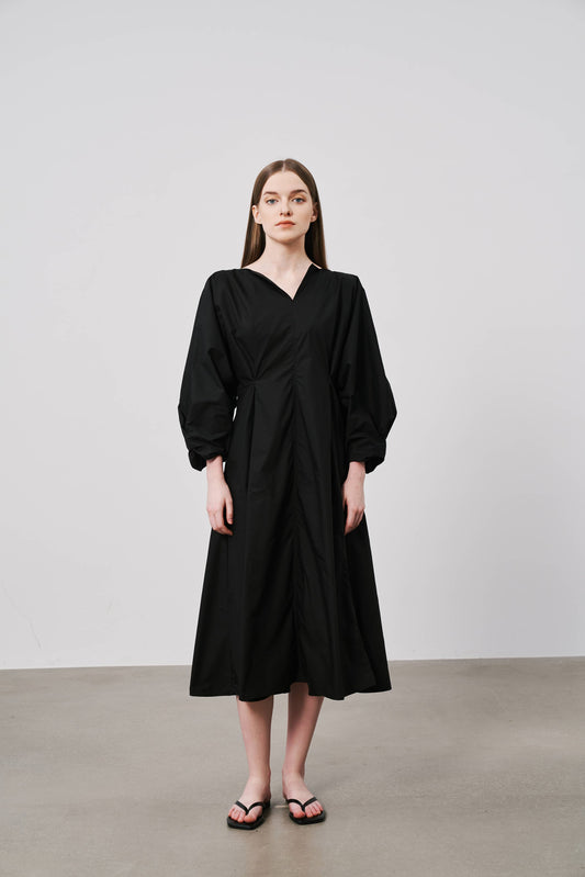 Balloon Sleeve Dress | Black