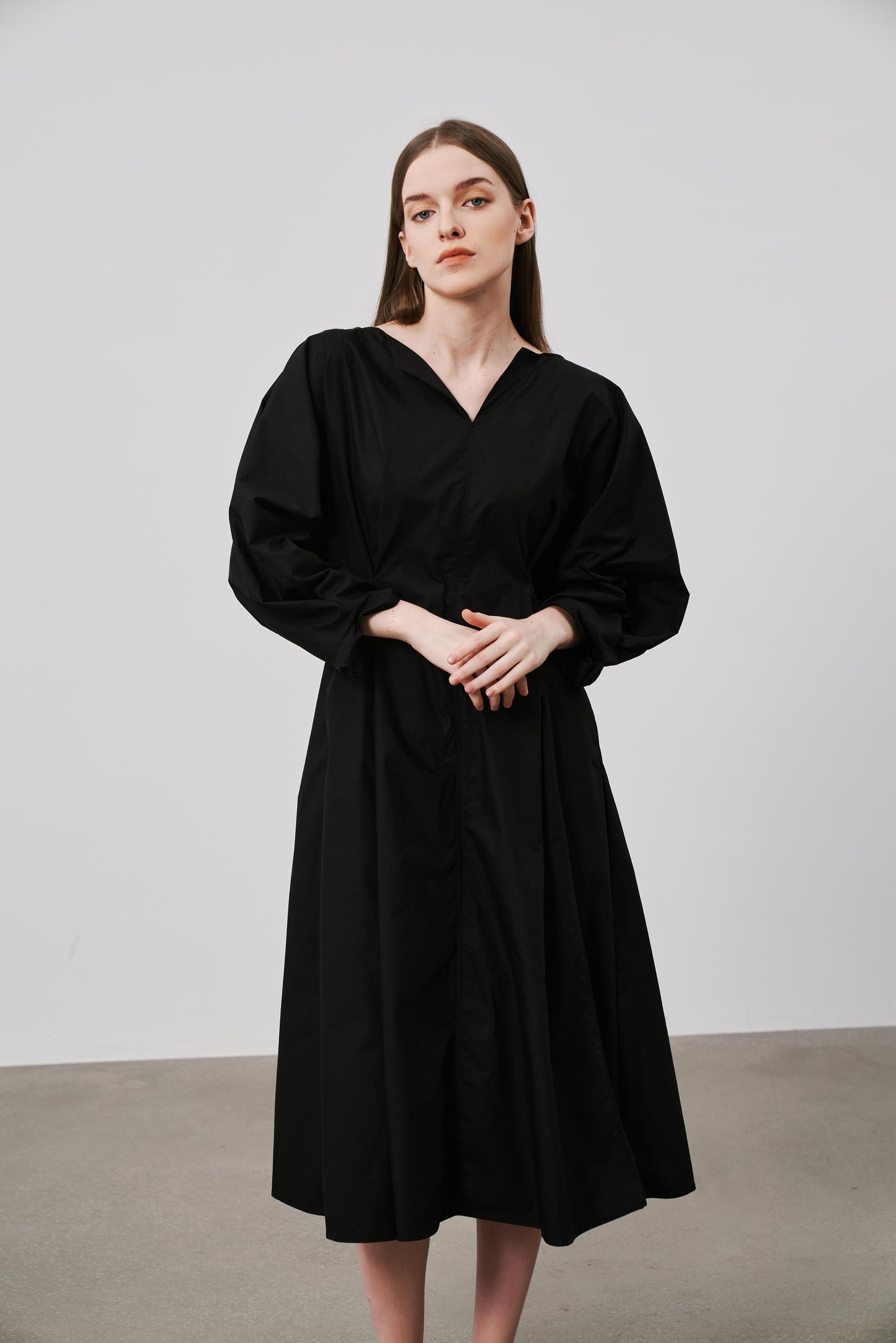 Balloon Sleeve Dress | Black