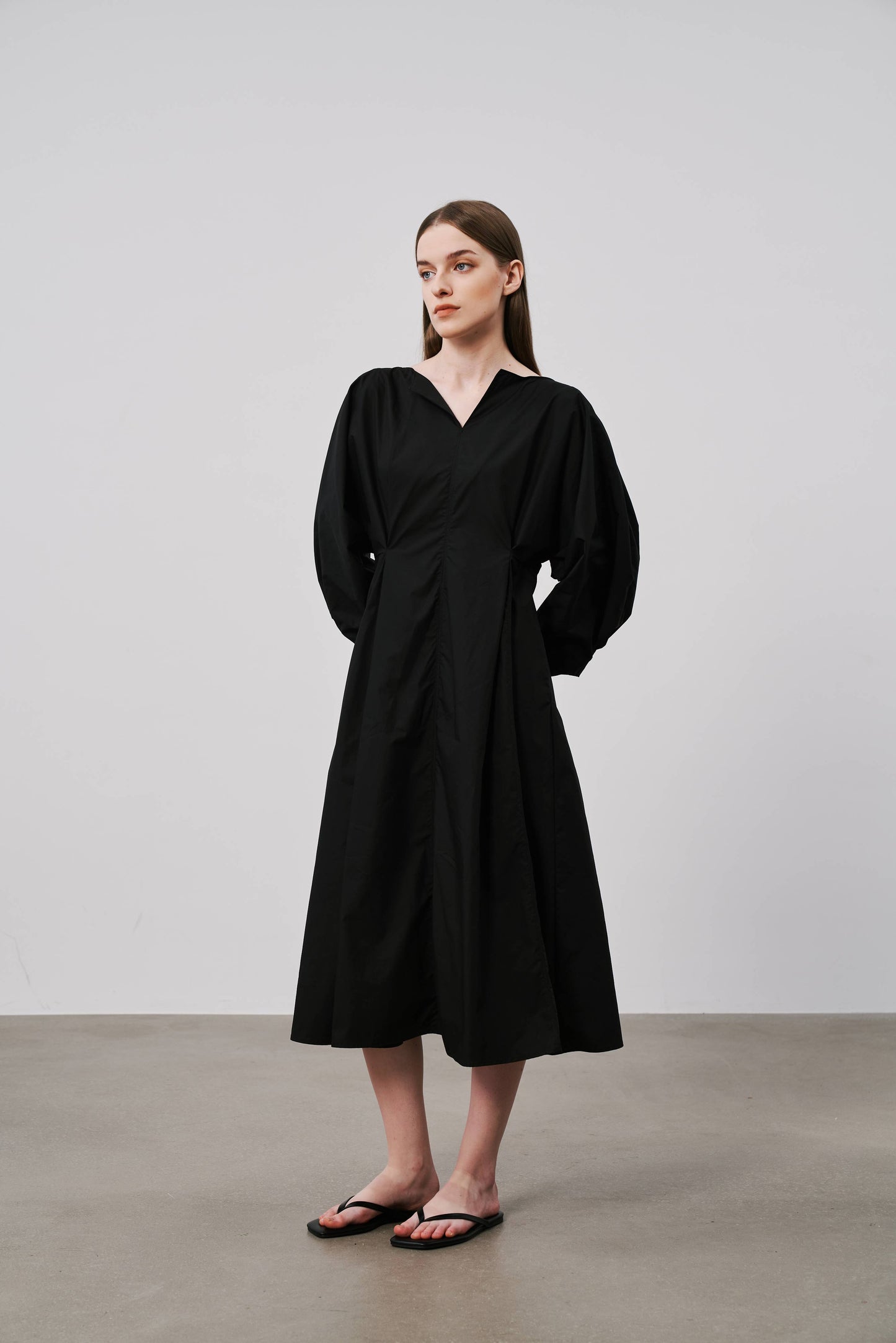 Balloon Sleeve Dress | Black