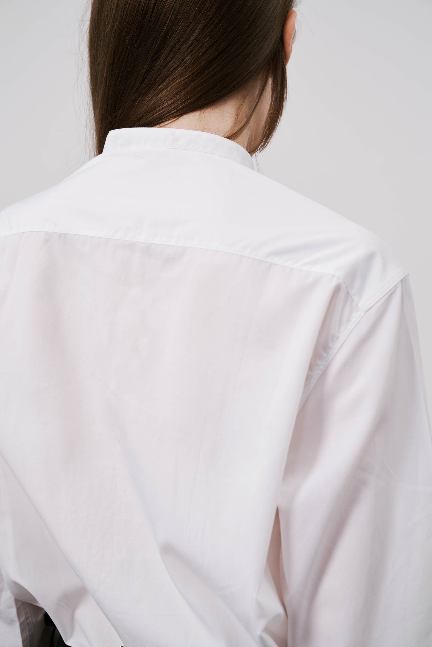 Stand Collar Shirt | White